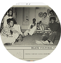 Black students from the 1970s at the Black Cultural Center